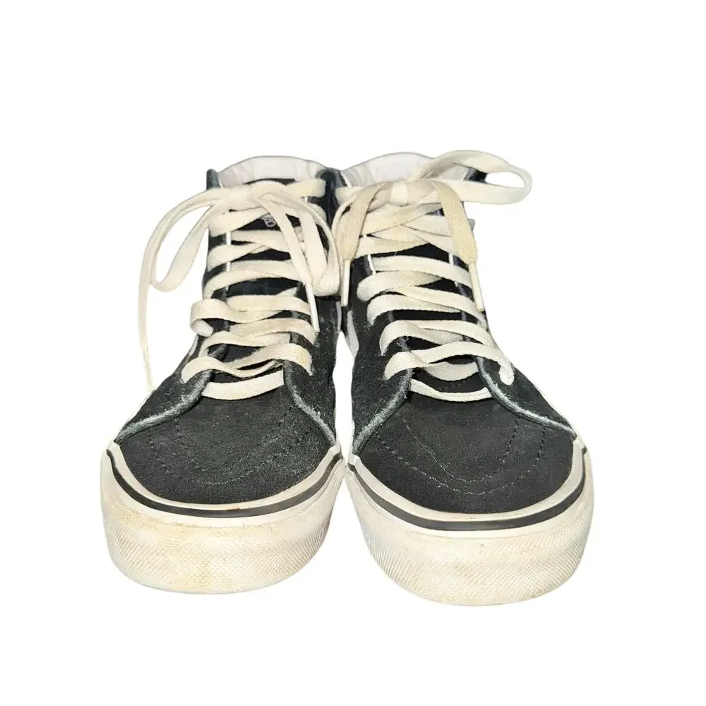 Vans SK8 Hi Sneakers Kids Size 3 Iridescent Rainbow Check Shoes Lace Up High Top